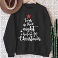 Christmas Twas The Night Before Tree Word Cloud Sweatshirt Gifts for Old Women