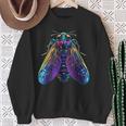 Cicada Insect Bug Colorful Entomology Entomologist Sweatshirt Gifts for Old Women