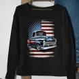 Classic Old Pickup Truck American Flag 4Th Of July Patriotic Sweatshirt Gifts for Old Women