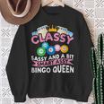 Classy Sassy And A Bit Smart Assy Bingo Queen Bingo Player Sweatshirt Gifts for Old Women