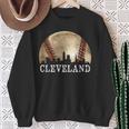 Cleveland Skyline City Vintage Baseball Lover Sweatshirt Gifts for Old Women