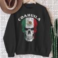 Coahuila Mexico Flag On Skull Coahuila Sweatshirt Gifts for Old Women