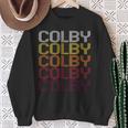 Colby Retro Wordmark Pattern Vintage Style Sweatshirt Gifts for Old Women