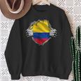 Colombia Flag Superhero Colombian Flag Sweatshirt Geschenke für alte Frauen