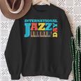 Colorful International Jazz Day Featuring Piano Keys Sweatshirt Gifts for Old Women
