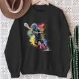 Colorful Lacrosse Player Boy On Lacrosse Sweatshirt Gifts for Old Women
