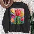 Colorful Tulip Costume Sweatshirt Gifts for Old Women