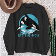 Comer La Rica Ballena Orca Meme Camisa de entrenamiento Regalos para ancianas
