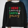 Here Comes Santa Paws Christmas Pajama X-Mas Dog Lover Puppy Sweatshirt Gifts for Old Women