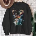 Cool Stag With Sunglasses Sweatshirt Geschenke für alte Frauen