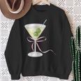 Coquette Bow With Martini Coquette Aesthetic Sweatshirt Gifts for Old Women