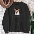 Corgi Dog In Bag Cute Dog Pockets Corgi Sweatshirt Geschenke für alte Frauen