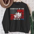 Courtesy Of The Red White And Blue Patriotic Us Flag Sweatshirt Gifts for Old Women