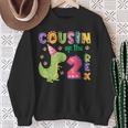 Cousin Of The Two Rex Birthday Dinosaur Family Matching Sweatshirt Gifts for Old Women