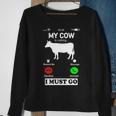My Cow Is Calling And I Must Go Phone Screen Sweatshirt Gifts for Old Women