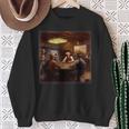 Cowboys Playing Poker In An Old West Saloon Sweatshirt Gifts for Old Women