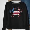 Crab Vintage American Flag Sweatshirt Gifts for Old Women