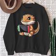 Cute Bearded Dragon Playing Video Games Gamer Sweatshirt Gifts for Old Women
