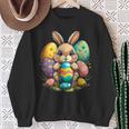 Cute Bunny Rabbit Happy Easter Egg Sweatshirt Gifts for Old Women