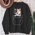 Cute Calico Cat Kitten In Pocket Sweatshirt Gifts for Old Women