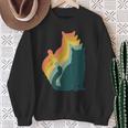 Cute Colorful Cat Costume 90S Style Vintage Kitten Retro Cat Sweatshirt Gifts for Old Women