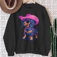Cute Dachshund Pink Cowboy Hat Wiener Sausage Dog Puppy Sweatshirt Gifts for Old Women