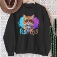 Cute Cat Lover Heart Shape Karma Sweatshirt Gifts for Old Women