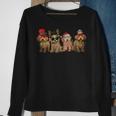 Cute Goldendoodle Dogs Christmas Lights Golden Doodle Dog Pj Sweatshirt Gifts for Old Women