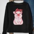 Cute Pig With Bandana Sweatshirt Gifts for Old Women