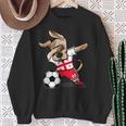 Dabbing Dog Georgia Football Georgian Flag Football Sweatshirt Geschenke für alte Frauen