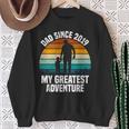 Dad Since 2019 My Greatest Adventure Vintage Father's Day Sweatshirt Gifts for Old Women