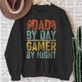 Dad By Day Gamer By Night Video Games Father's Day Retro Sweatshirt Gifts for Old Women