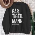 Dad Bear Tiger Man Beard Hipster Dad Beard Sweatshirt Geschenke für alte Frauen