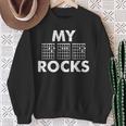 My Dad Rocks Fathers Day Guitar Player Musician Papa Men Sweatshirt Gifts for Old Women