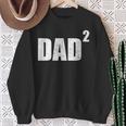 Dad Squared Second Pregnancy Announcement 2 Kid Sweatshirt Gifts for Old Women