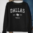 Dallas Texas Tx Vintage Athletic Sports Sweatshirt Gifts for Old Women