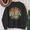 Damen Herrenintage Papa Der Mann Der Mythos Die Legendeatertag Mit-Ausschnitt Sweatshirt Geschenke für alte Frauen