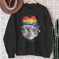 Damen Lgbt Pride Daddy Koala Bär Regenbogen Stolz Papaatertag Mit-Ausschnitt Sweatshirt Geschenke für alte Frauen