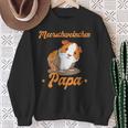 Damen Meerschweinchen Papa -Ater Jungen Männer Zumatertag Mit-Ausschnitt Sweatshirt Geschenke für alte Frauen