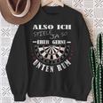 Dart Sayings Also Ich Spiele Gerne Unten Rum Dartsport Sweatshirt Geschenke für alte Frauen