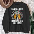 Darts Und Bier Darum Bin Ich Hier Dartspieler Sweatshirt Geschenke für alte Frauen