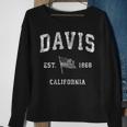 Davis California Ca Vintage Us Flag Sports Sweatshirt Gifts for Old Women