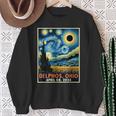 Delphos Ohio Total Solar Eclipse 2024 Starry Night Van Gogh Sweatshirt Gifts for Old Women