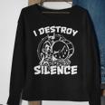I Destroy Silence Bass Drum Marching Band Sweatshirt Gifts for Old Women