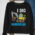 I Dig Hanukkah Excavator Construction Toddler Hanukkah Boys Sweatshirt Gifts for Old Women