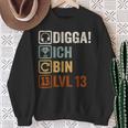 Digga Ich Bin 13 Jahre 13Th Birthday Boy Gamer Sweatshirt Geschenke für alte Frauen