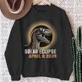 Dinosaur Solar Eclipse 2024 Total Solar Eclipse Sweatshirt Gifts for Old Women