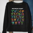 Dinosaur Types Alphabet A-Z Dino Abc T-Rex Dinosaur Black Sweatshirt Geschenke für alte Frauen