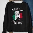 Distress Kiss Me I'm Italian St Patrick's Day Costume Sweatshirt Gifts for Old Women