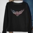 Distressed American Flag Eagle Fourth Of July 4Th Sweatshirt Gifts for Old Women